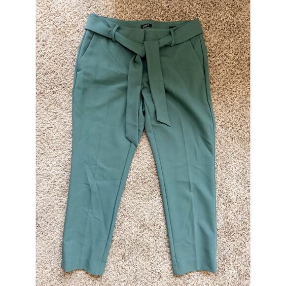 Loft Julie Pants teal EUC Belt and Heavy EUC 6 - Picture 5 of 7
